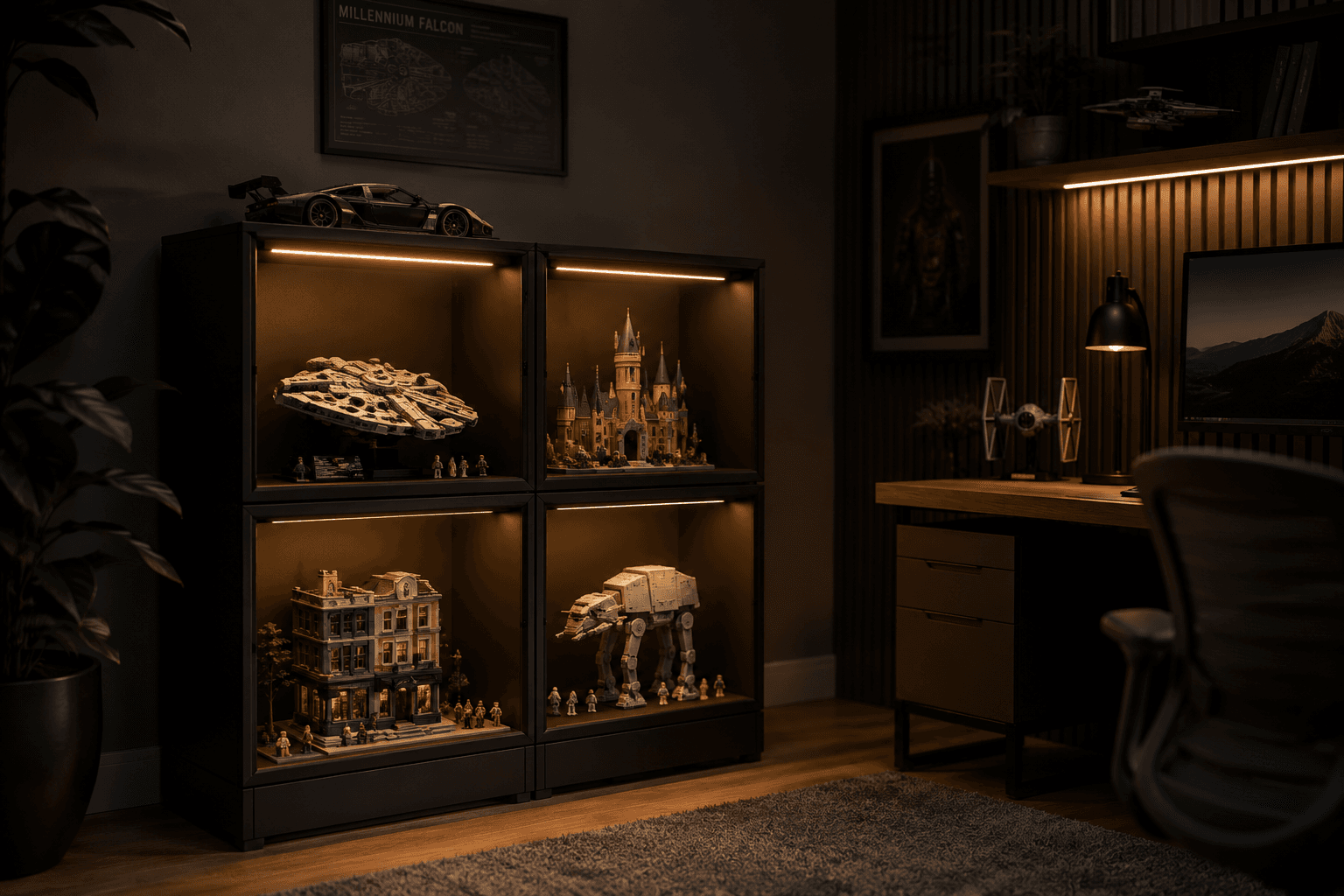 Single illuminated MODULIB collector setup