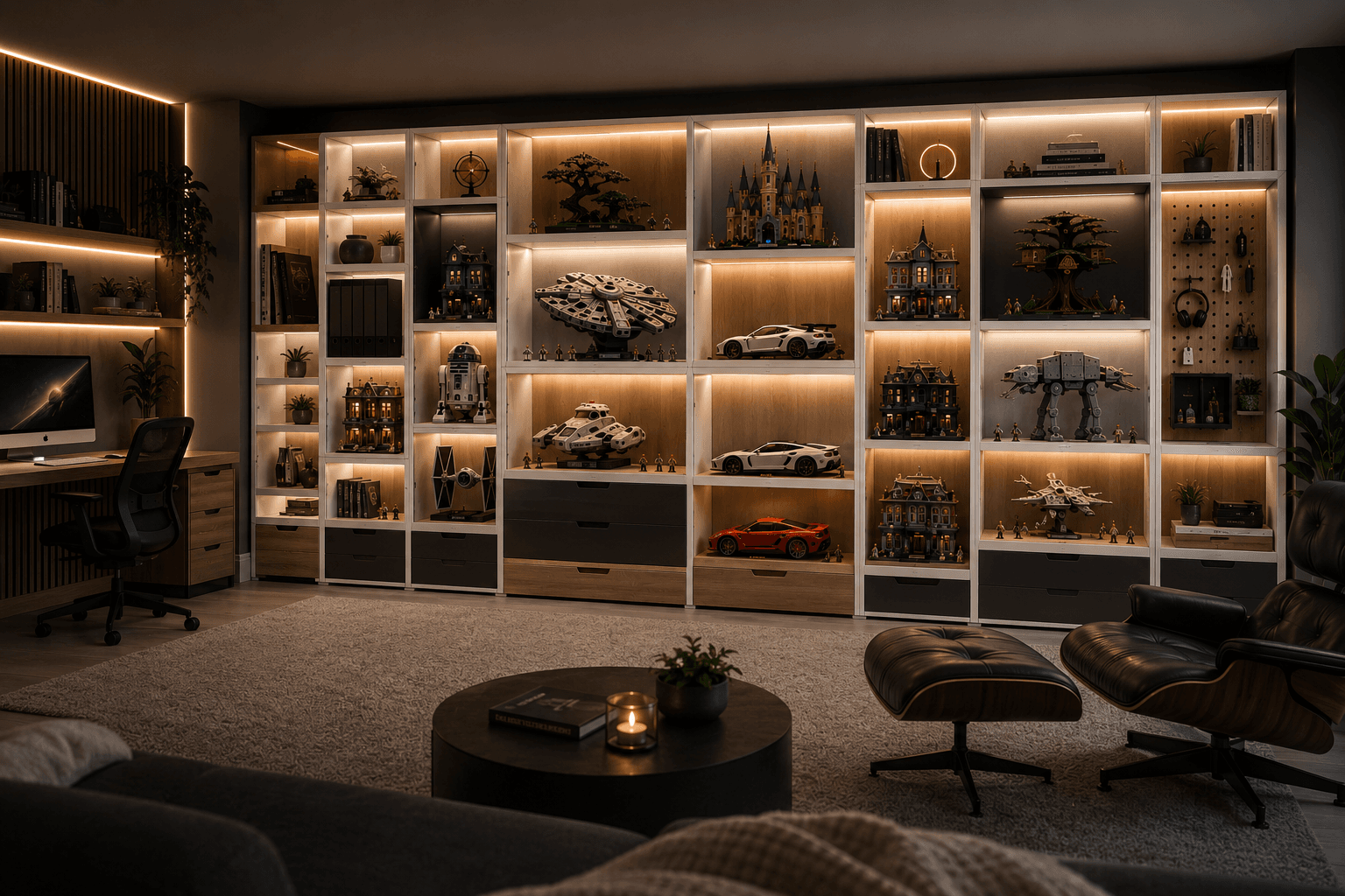 Large room-scale MODULIB display wall showcase